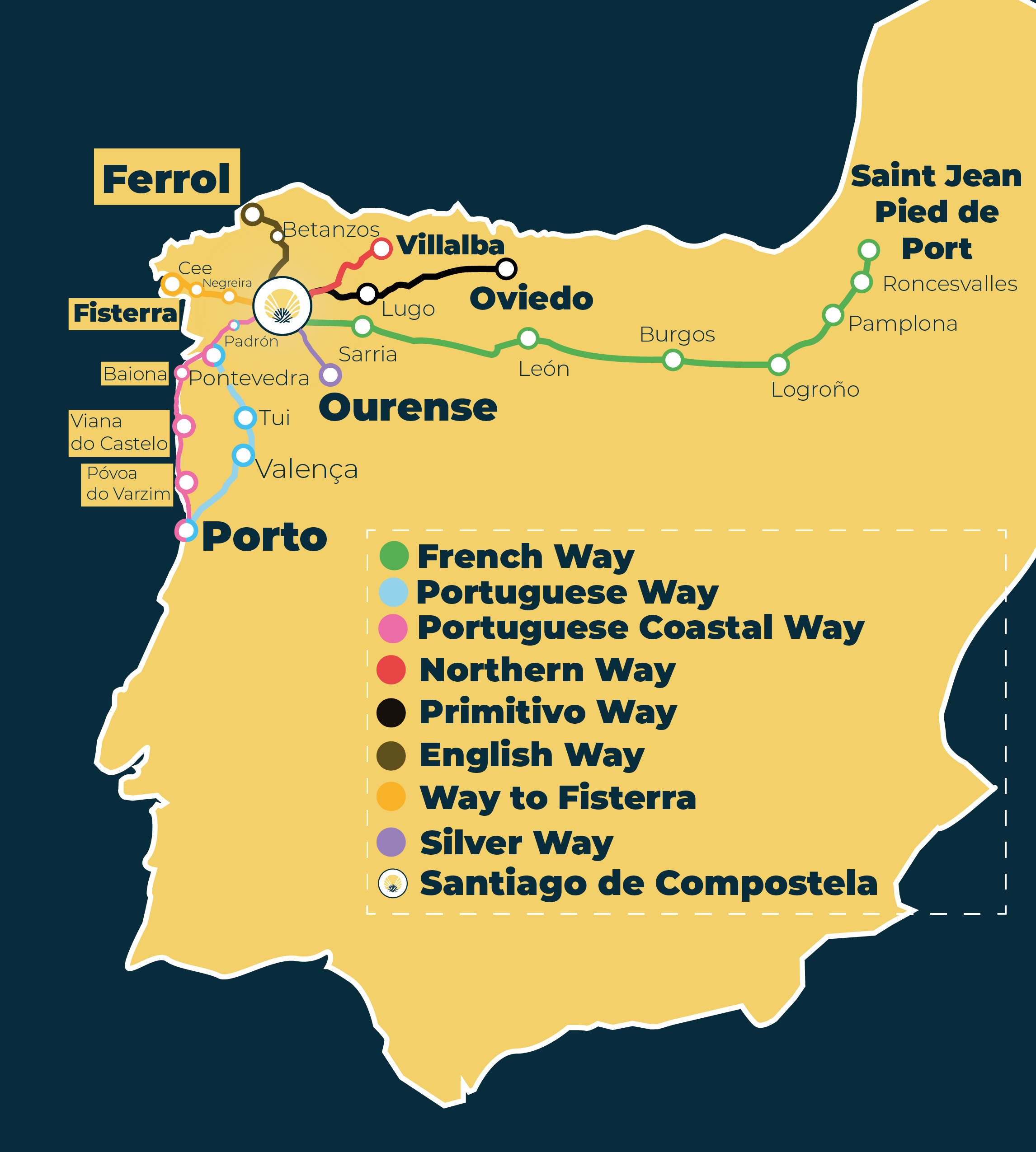 Camino Routes Map